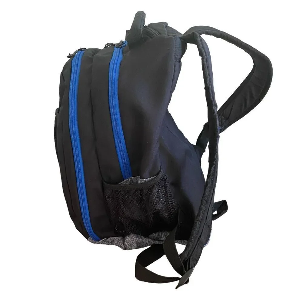 Adidas Atkins Black & Blue Backpack School Bag Gym Bag